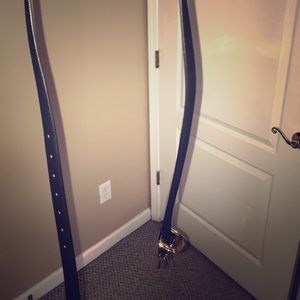 New, black pleather belt